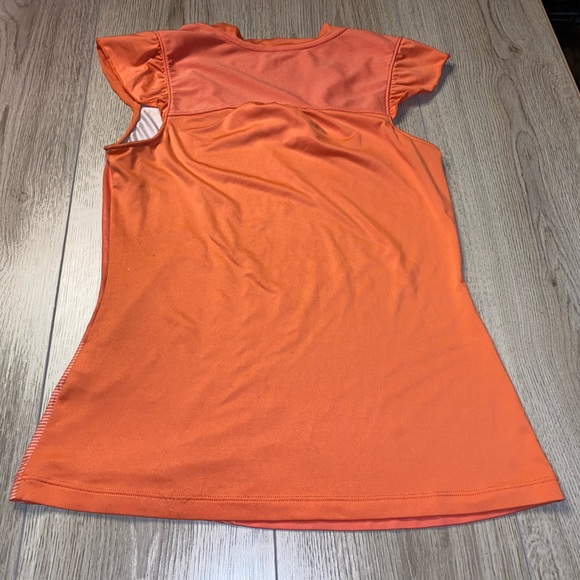 Nike orange collared collar golf shirt short sleeve shirt top tee - Picture 2 of 6
